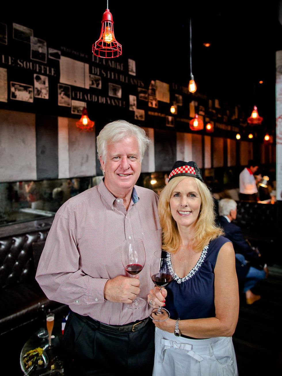 Bastille Day Celebration at Philippe Restaurant + Lounge July 2013 Martin Buckley and Susan Brzowskie