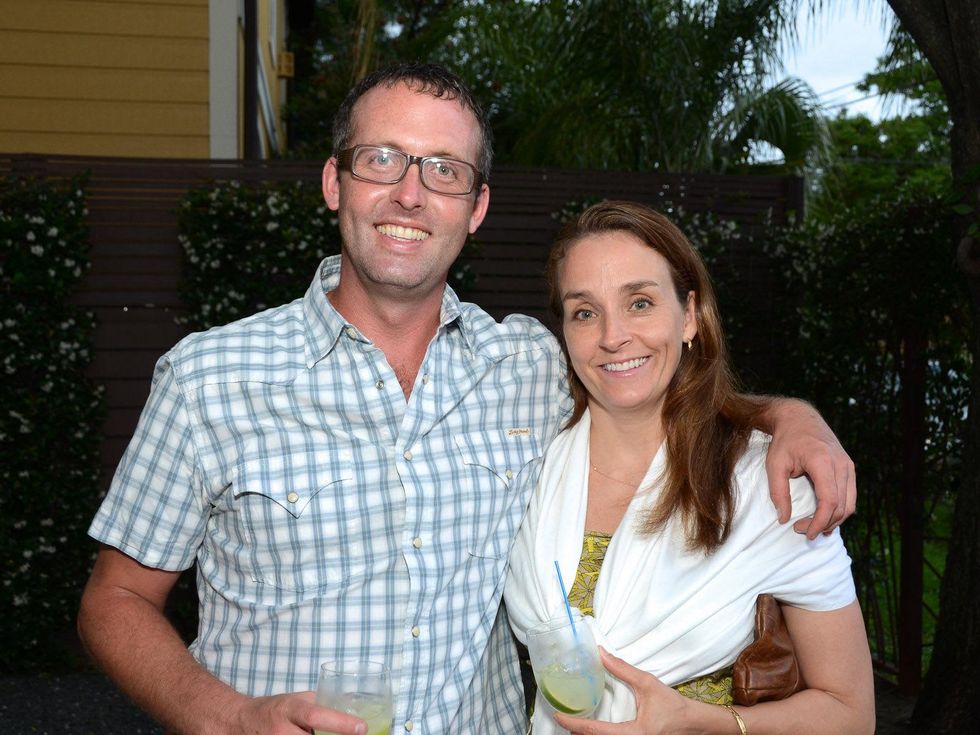 Baylor Teen Health Clinic party May 2013 Dustin Brackney, Susan Underwood