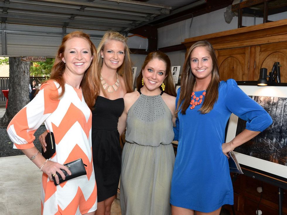 Baylor Teen Health Clinic party May 2013 Evelyn Murray, Laura Williams, Kelsey Baskin and Ashley Tish