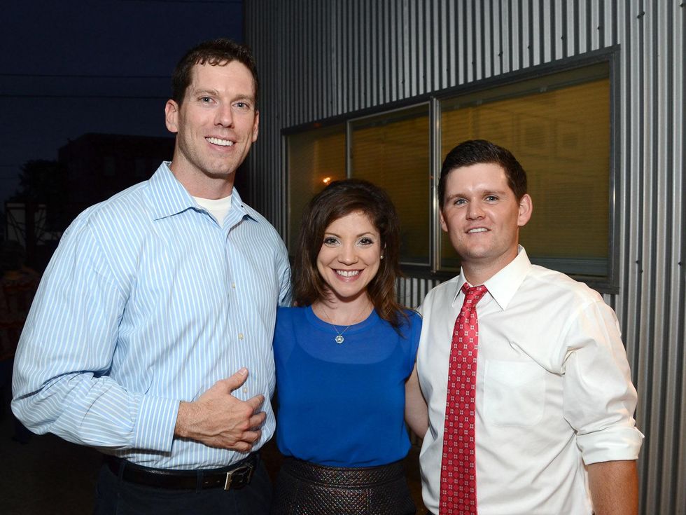 Baylor Teen Health Clinic party May 2013 Mark Godard, Angie Guiberteau, Dean Burke