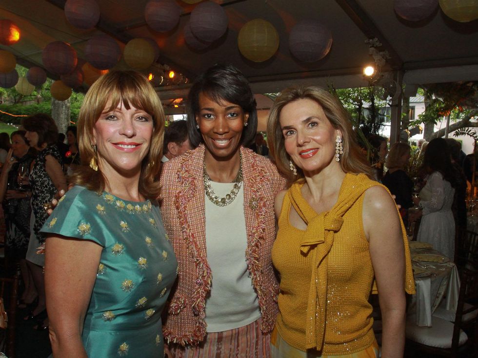 Bayou Bend Garden Party, April 2013, Franci Crane, from left, Stacey Porter and Celina Hellmund