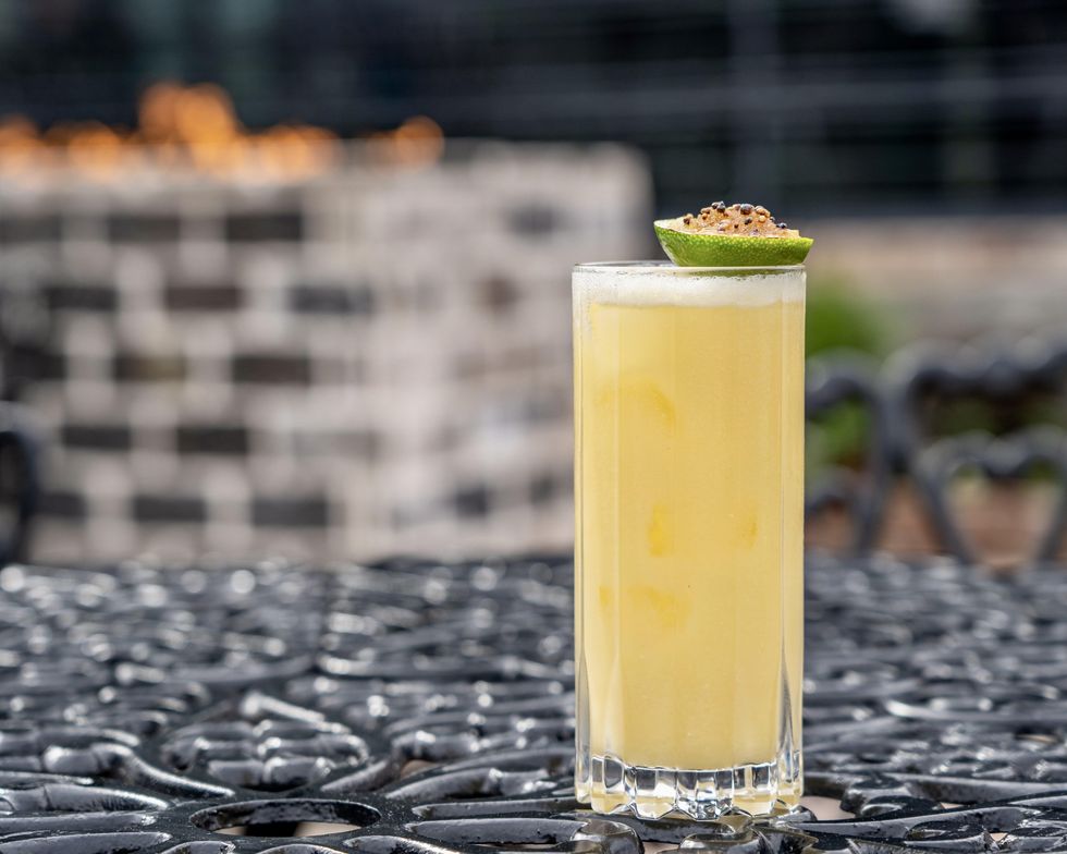 Bayou Heights Bier Garten harvey colada cocktail