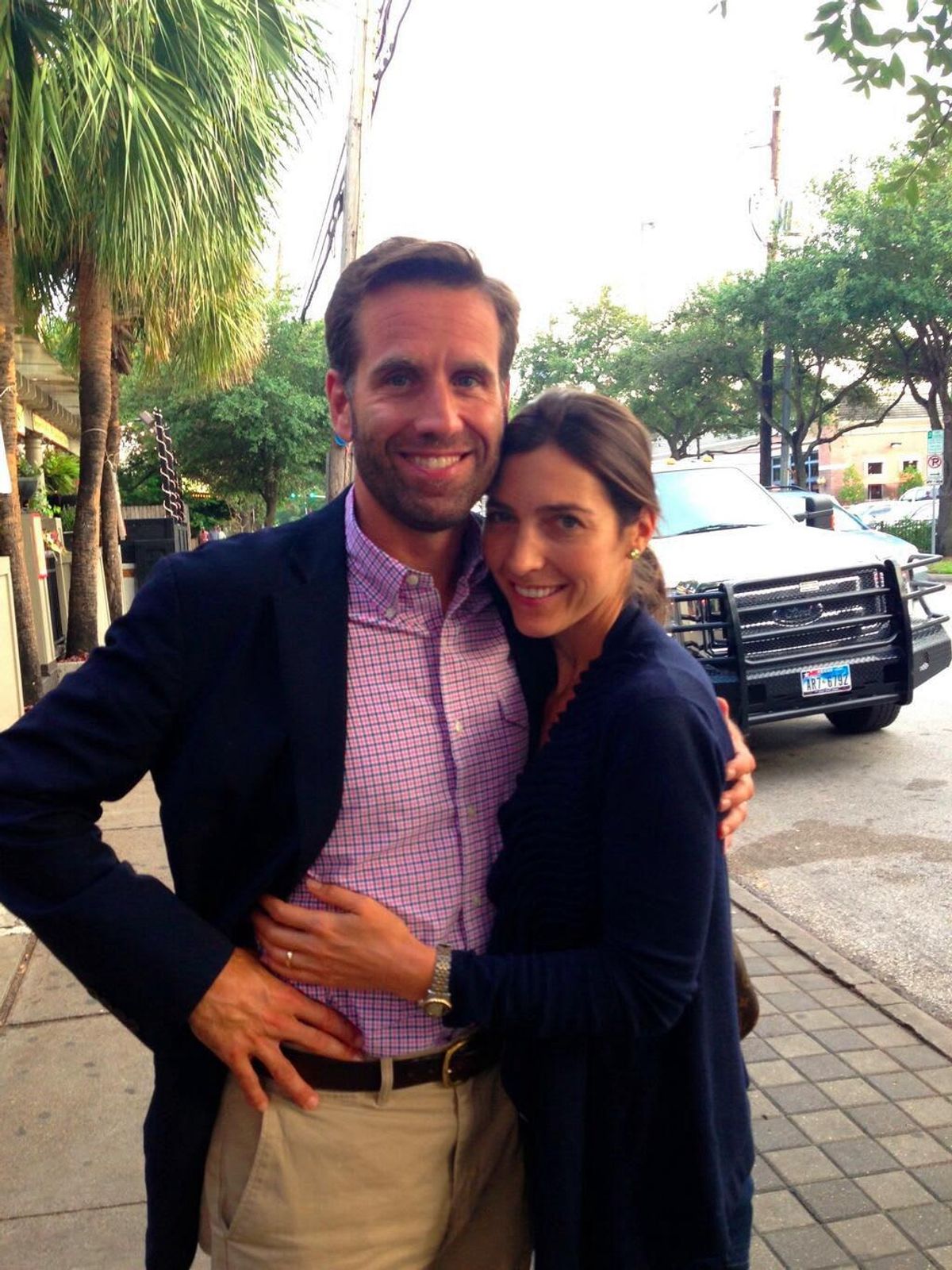 Beau Biden and wife Hallie. He tweeted this photo from Houston