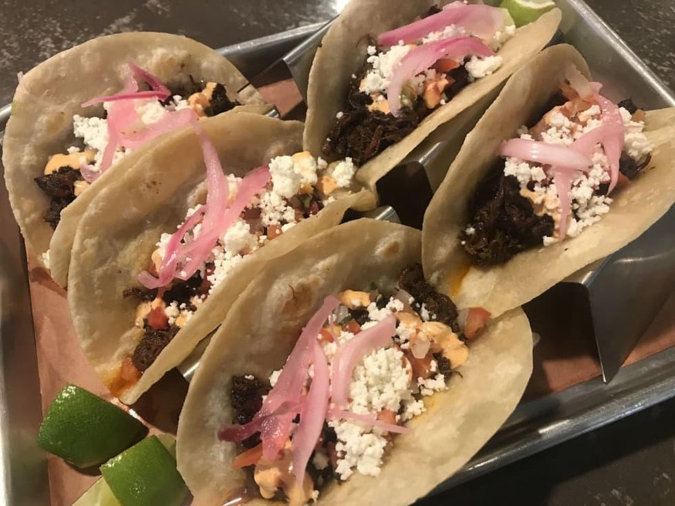 Beaver's smoked brisket and short rib tacos with brisket fat tortillas Arash Kharat