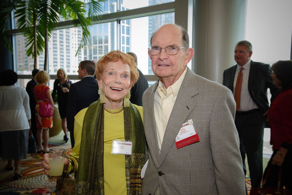 Bebe Gow and Kirby Attwell at the Council on Alcohol and Drugs luncheon May 2014