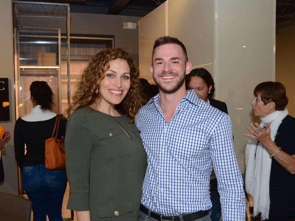 BeDESIGN cocktail party, Carla Mun\u0303oz, Adam Cook