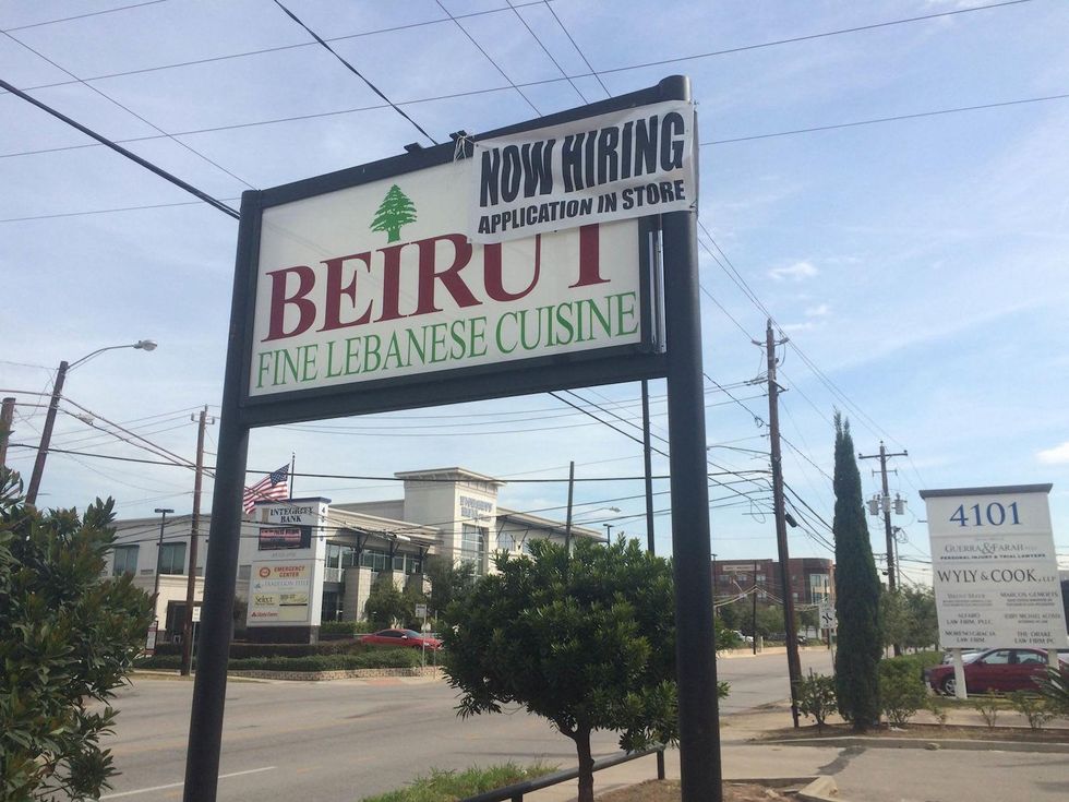 Beirut Fine Lebanese cuisine sign