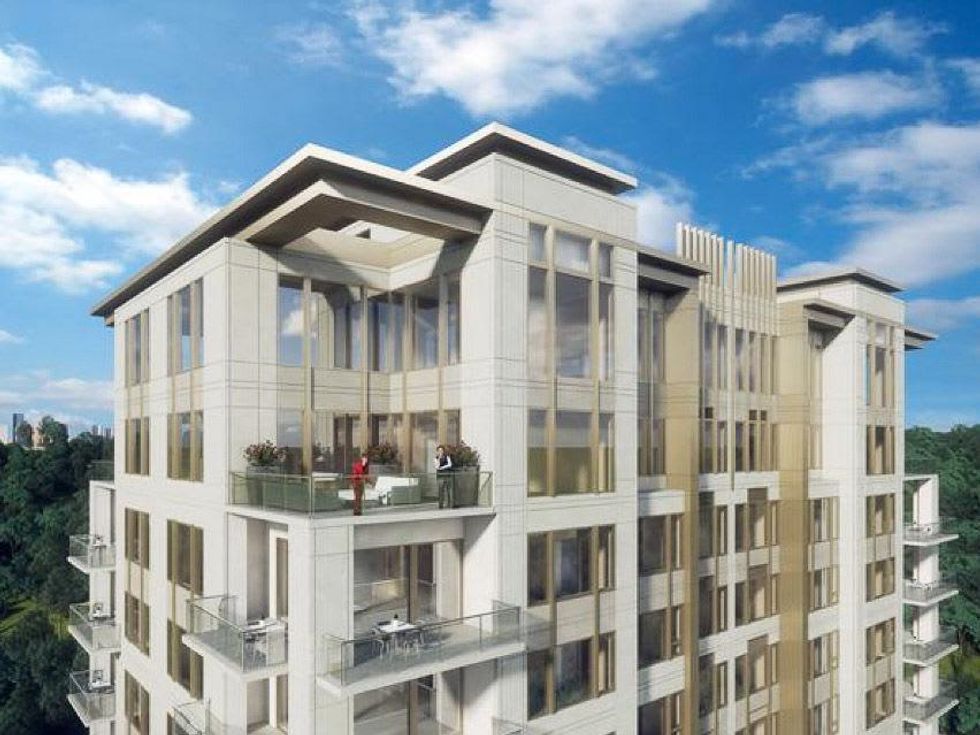 Belfiore luxury condominium Gallery area rendering penthouse apartments