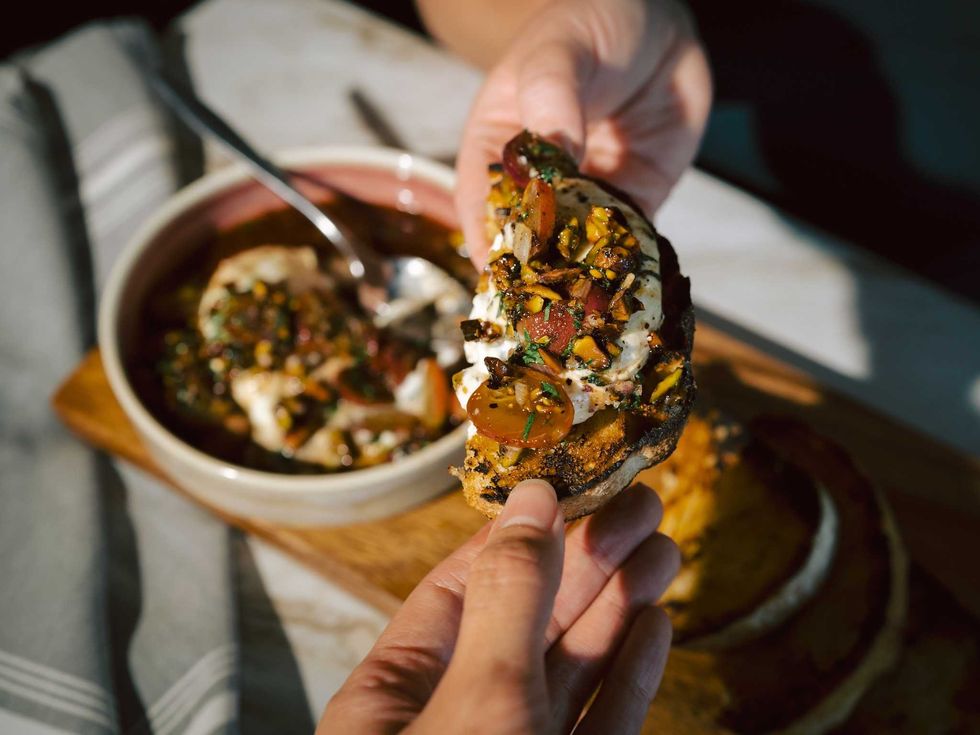 Belly of the Beast grilled sourdough
