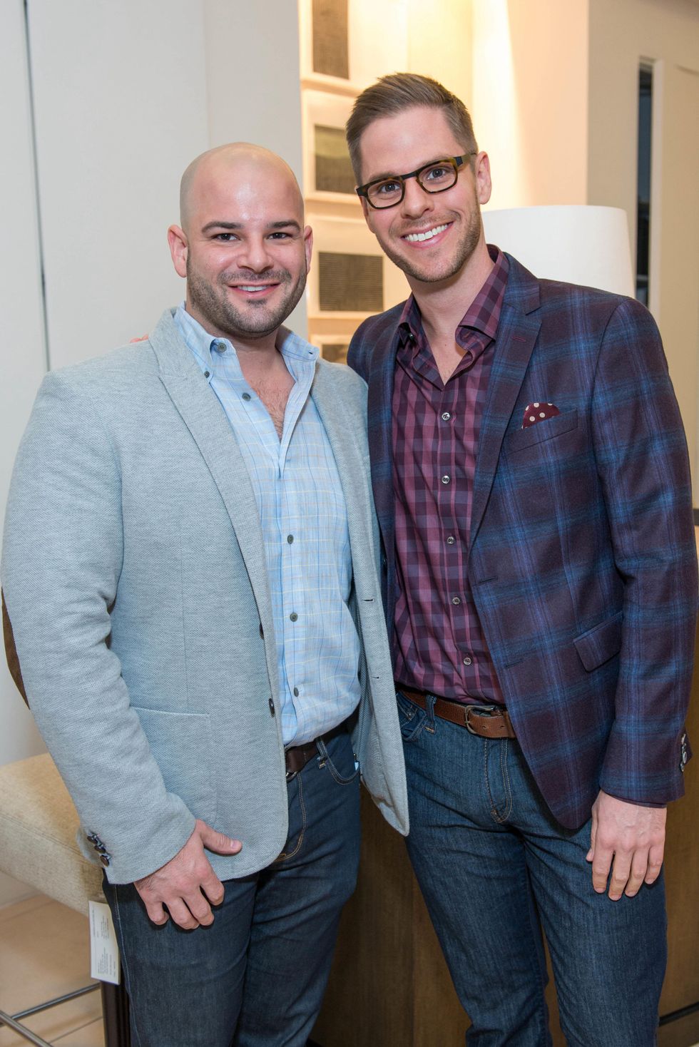 Ben Johnston, left, and Christopher Alexander at the Decorative Center Houston Fall Market October 2014