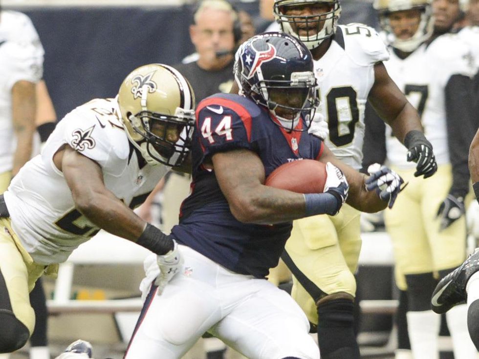 Ben Tate Saints Texans tackle