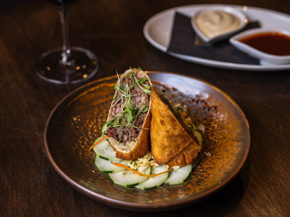 Benny Chows brisket egg rolls