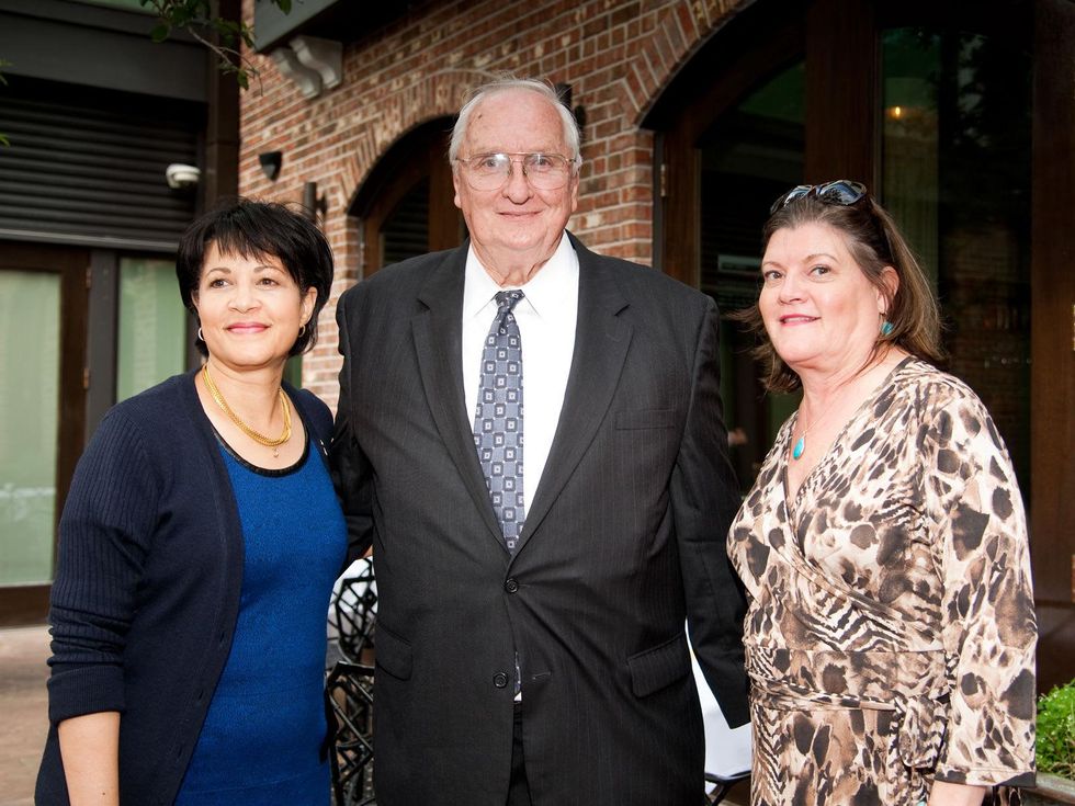 Bernadette Cashon, from left, George Ford and Trish King at the Blue Plate Special kick-off April 2014