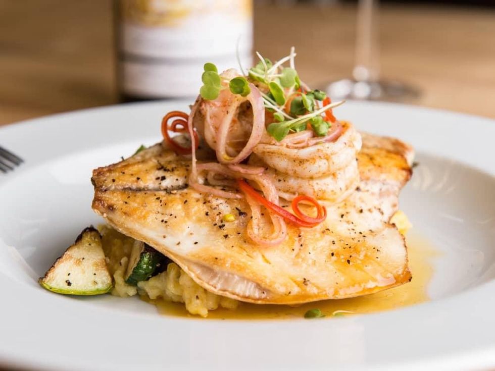 Bernadine's fish and grits