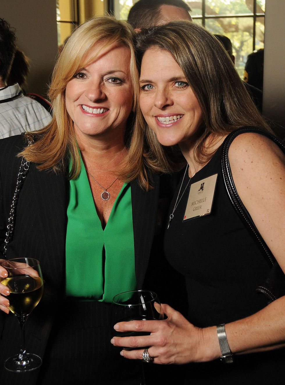 Bernice King, left, and Michelle Greer at the Johnny Mac Soldiers Fund Inaugural Houston Gala April 2015