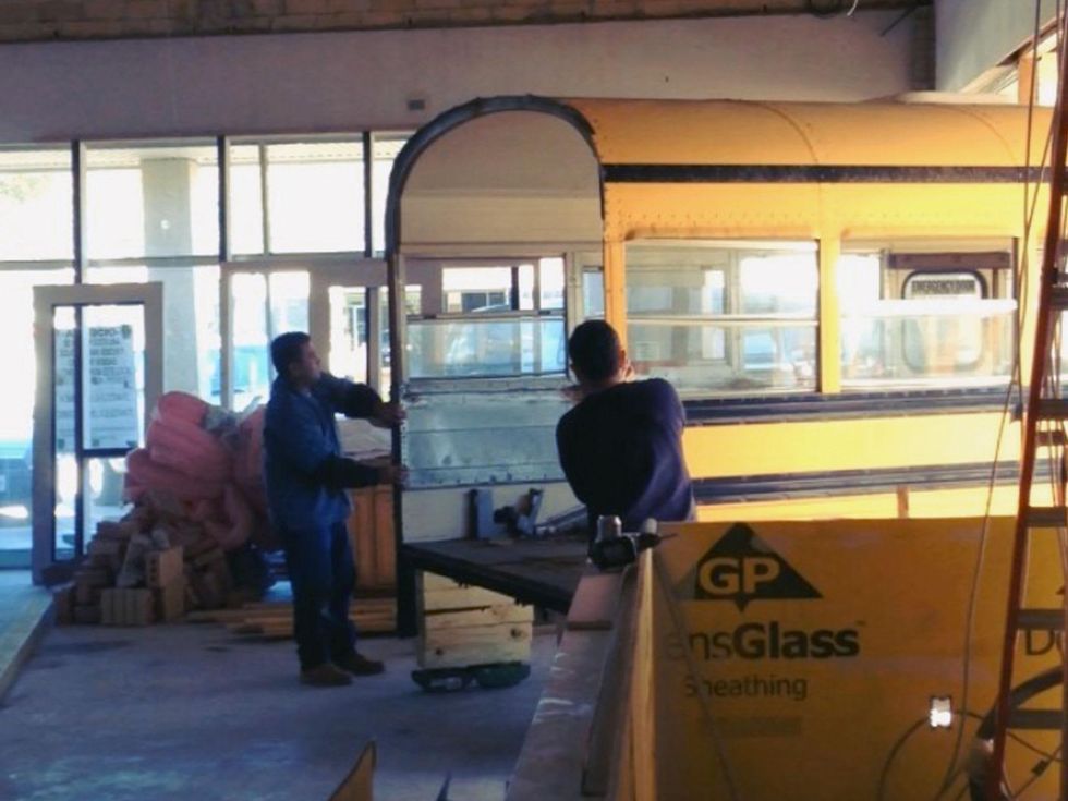 Bernie's Burger Bus bus for restaurant March 2014