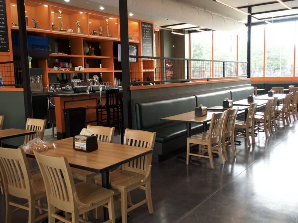 Bernie's Burger Bus Heights interior