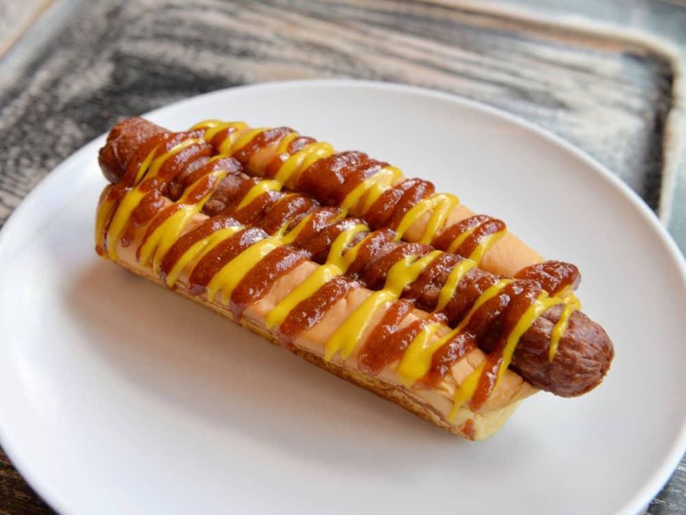 Bernie's Burger Bus hot dog