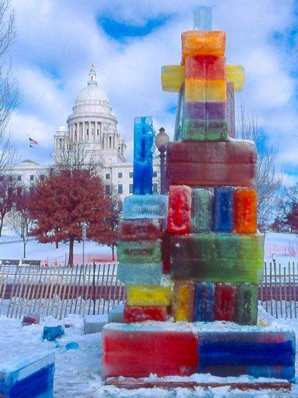 Bert Long, ice sculpture, Washington, D.C., Carta, 2000, detail