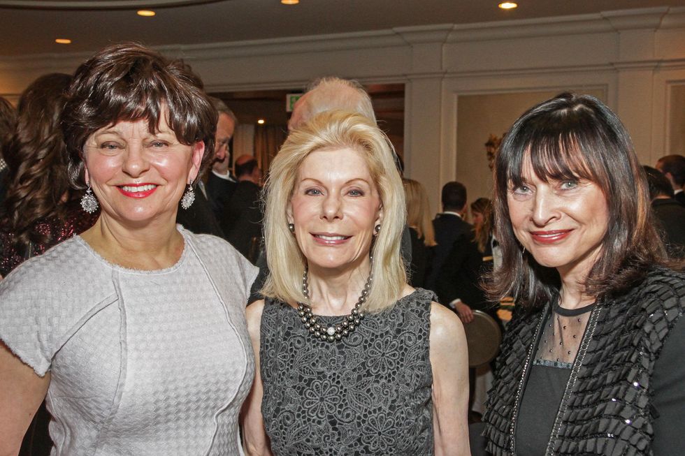 Beth Madison, from left, Frances Marzio and Lynne Bentsen at the Cornerstone Dinner February 2015