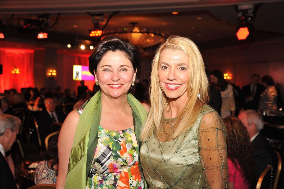 Beth Madison, left, and Marie Bosarge at the Houston Arts Alliance event with Rita Moreno May 2014