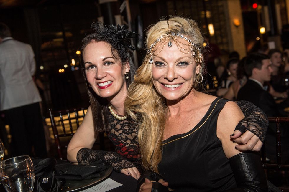 Beth Muecke, left, and Page Parkes at the Stages Repertory Theatre Gala April 2015