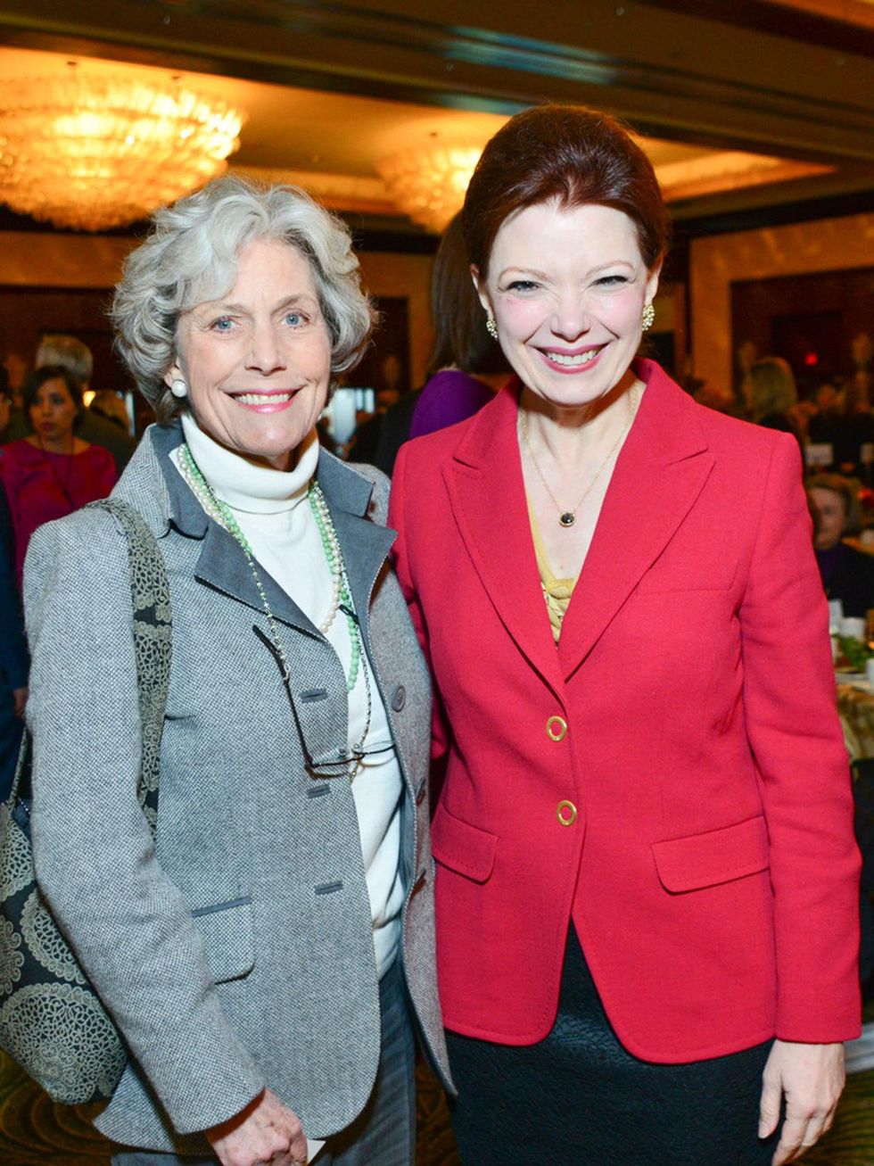 Beth Robertson, left, and Angela Blanchard at the National Philanthropy Day luncheon November 2013