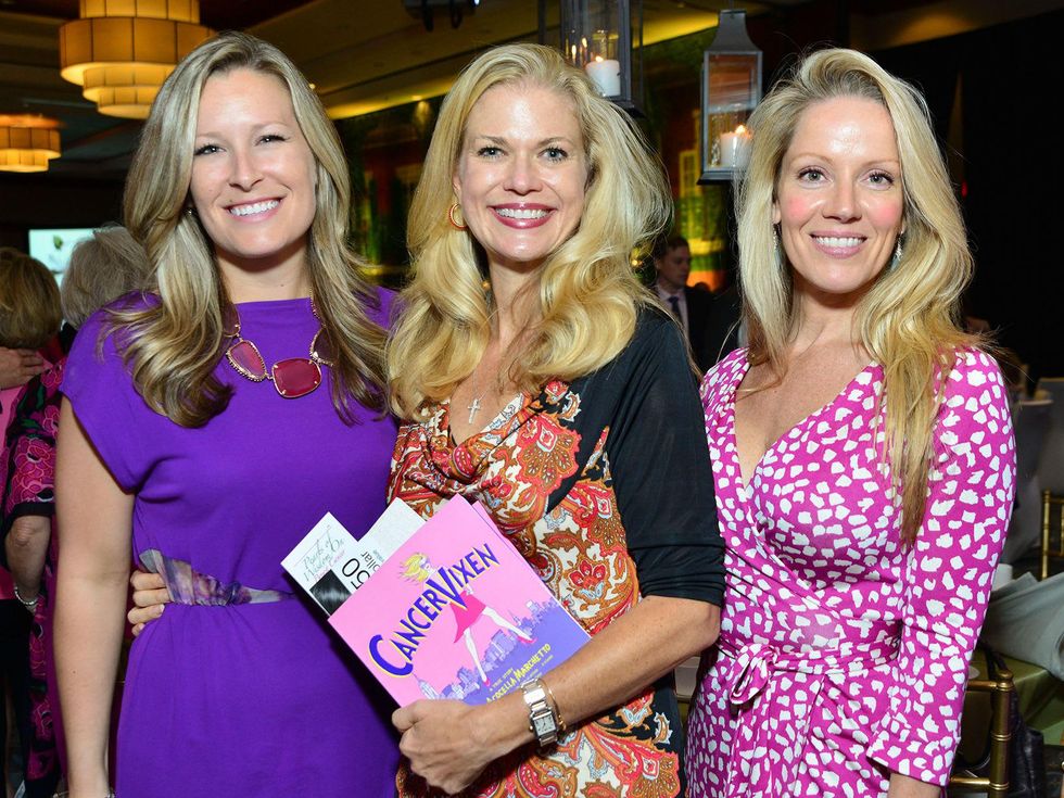 Bethany Buchana, from left, Amy Pierce and Melissa Edwards at the Memorial Hermann Razzle Dazzle Pink Luncheon October 2013