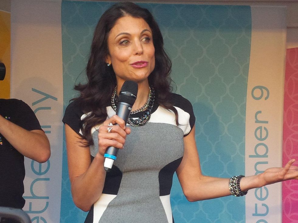 Bethenny Frankel most eligible bachelor event July 2013 her with mic