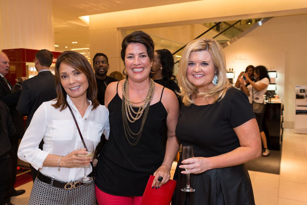 Beverly Jernigan, from left, Kacy White and Ann Massey at the CAP kick-off at Saks September 2014