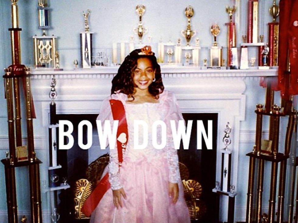 Beyonce, Bow Down, little girl, trophies