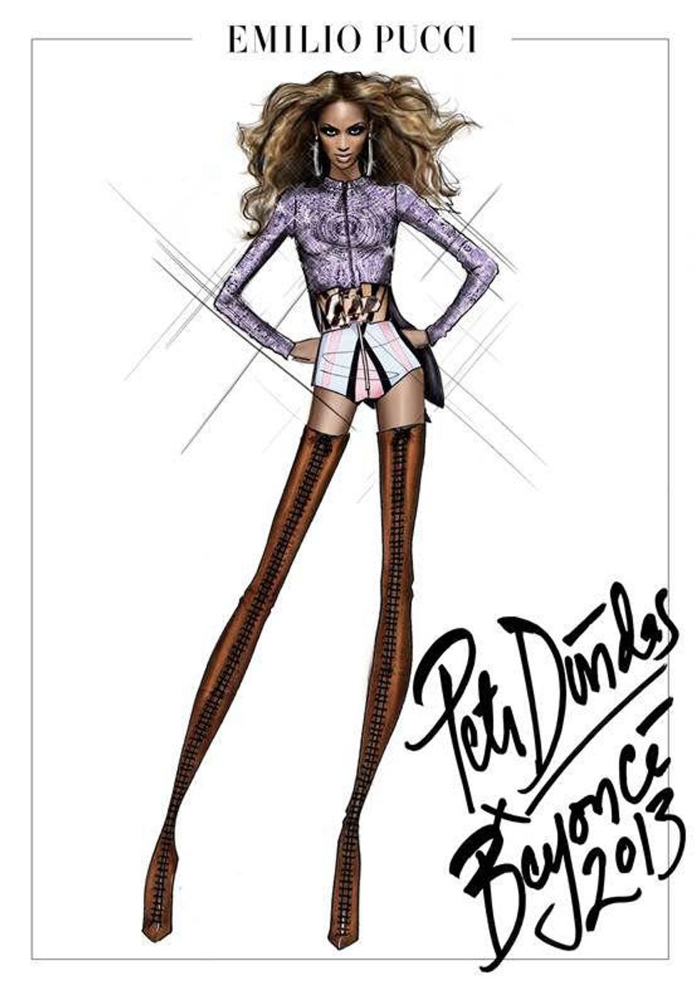 Beyonce in Pucci for Mrs. Carter Show World Tour