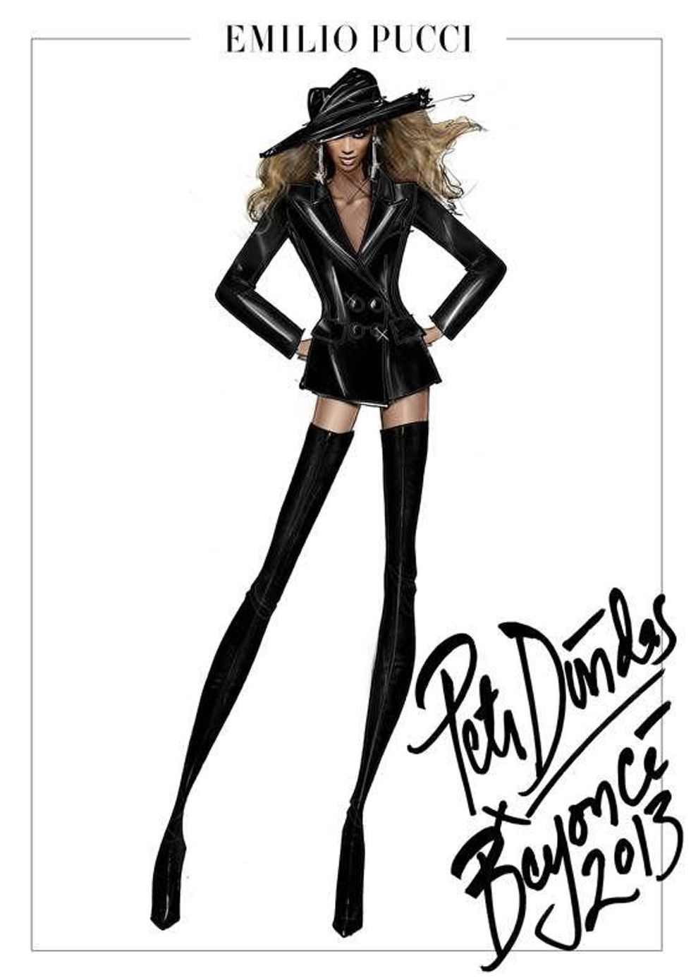 Beyonce in Pucci for Mrs. Carter Show World Tour