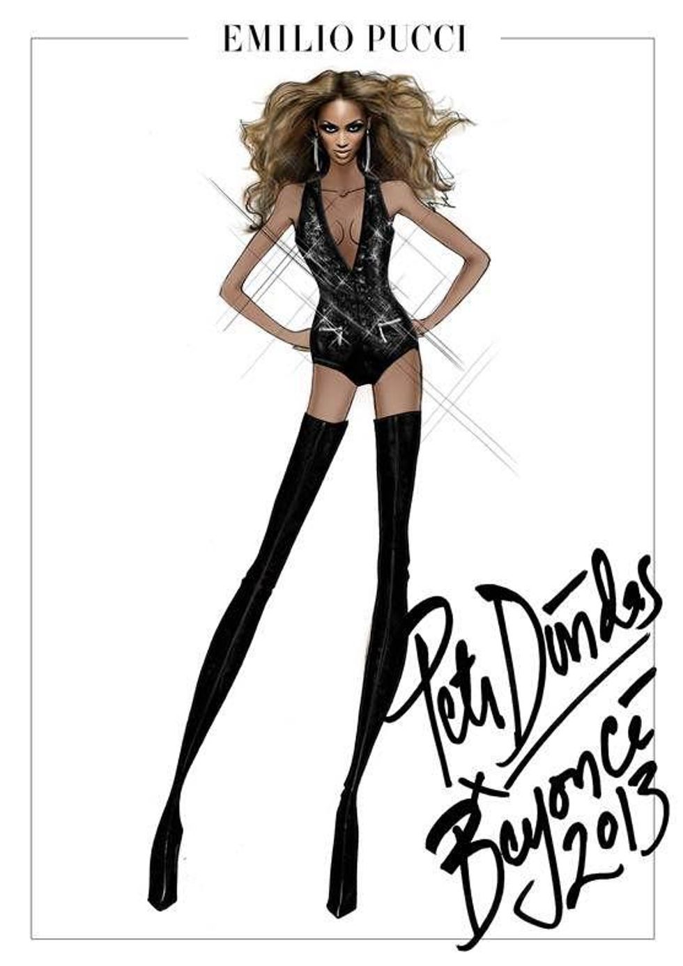 Beyonce in Pucci for Mrs. Carter Show World Tour