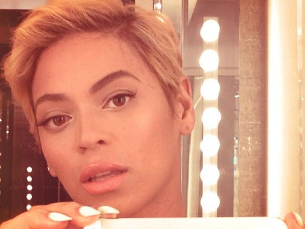 Beyonce pixie hair cut August 2013