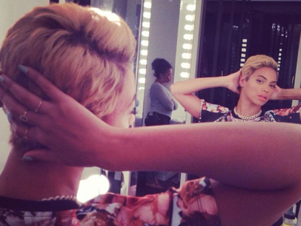 Beyonce pixie hair cut August 2013