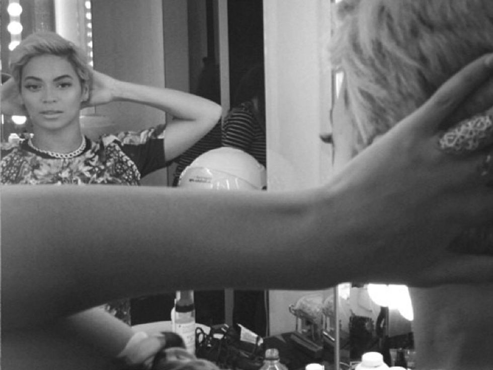 Beyonce pixie hair cut August 2013