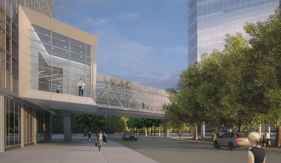 BHP Billiton Tower Four Oaks Place skybridge