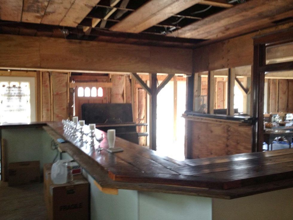 Big Eyed Fish Restaurant & Bar Houston bar pre-construction October 2013