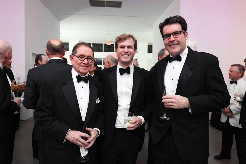 Bill Cannady, Tom Caughlin, and Menil Curator of Modern and Contemporary Art Toby Kamps at Men of Menil 2016