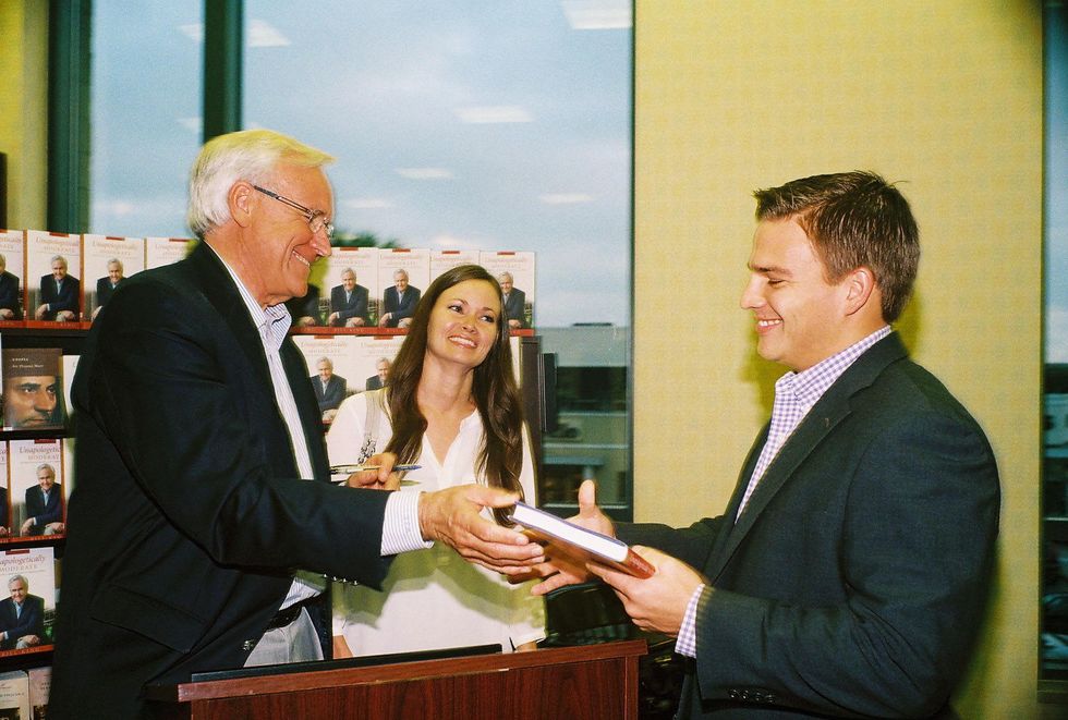 Bill King, from left, Rebecca King and Josh Kise at the Bill King Book Signing November 2014