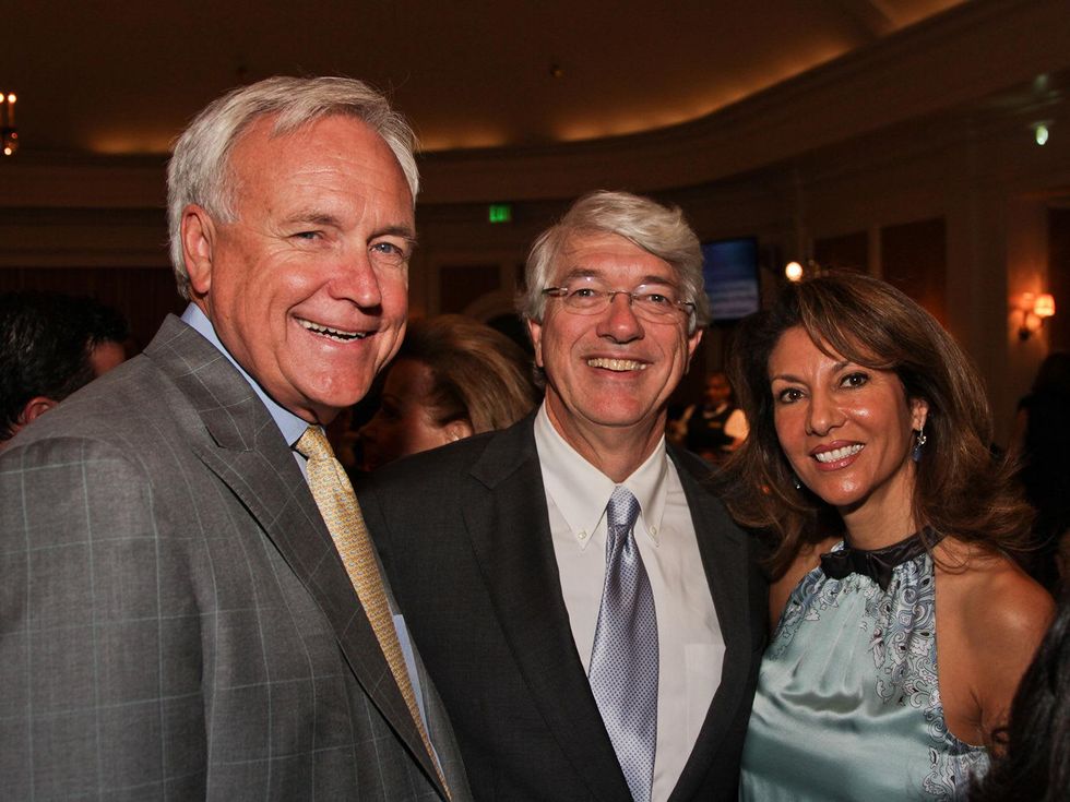 Bill King, from left, Scott Rozzell and Neda Ladjevardian at the Galveston Bay Foundation luncheon