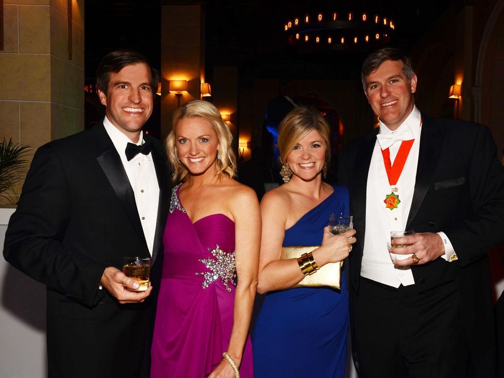 Billy and Jocelyn Sullivan, from left, and Sarah and Todd Sullivan at the Knights of Momus Coronation Ball February 2014