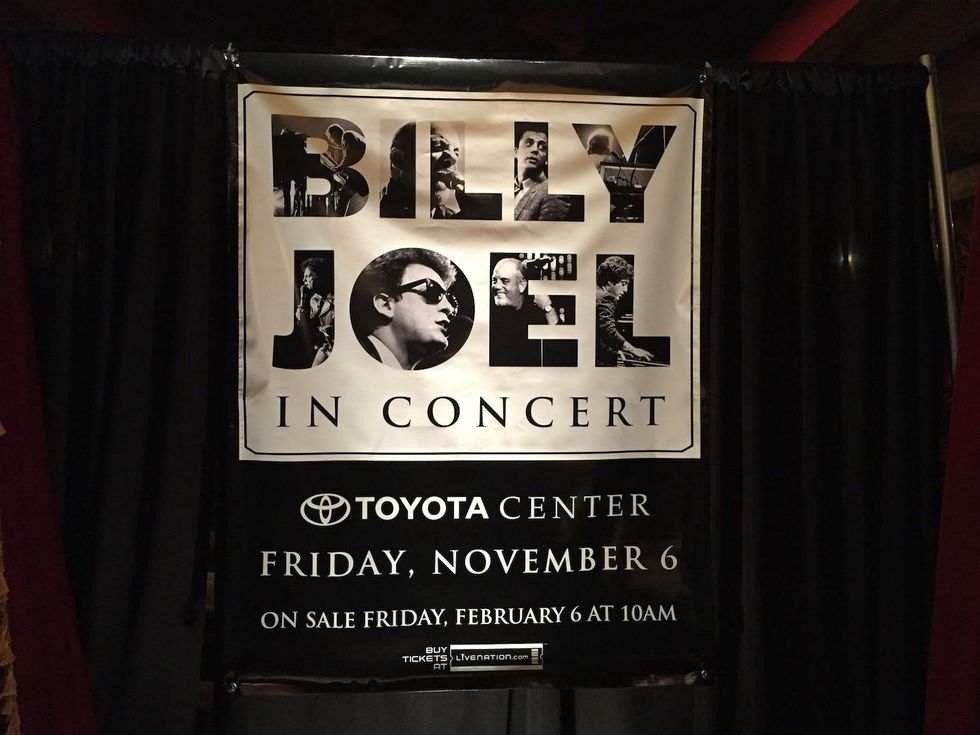Billy Joel Toyota Center concert banner