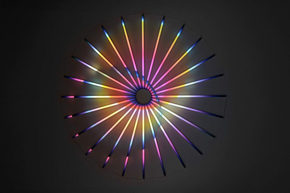 'Binary Star' by James Clar on view at Asia Society Texas for the 'Space City:\nArt in the Age of Artemis' exhibition from October 17 2024, to March 16, 2025