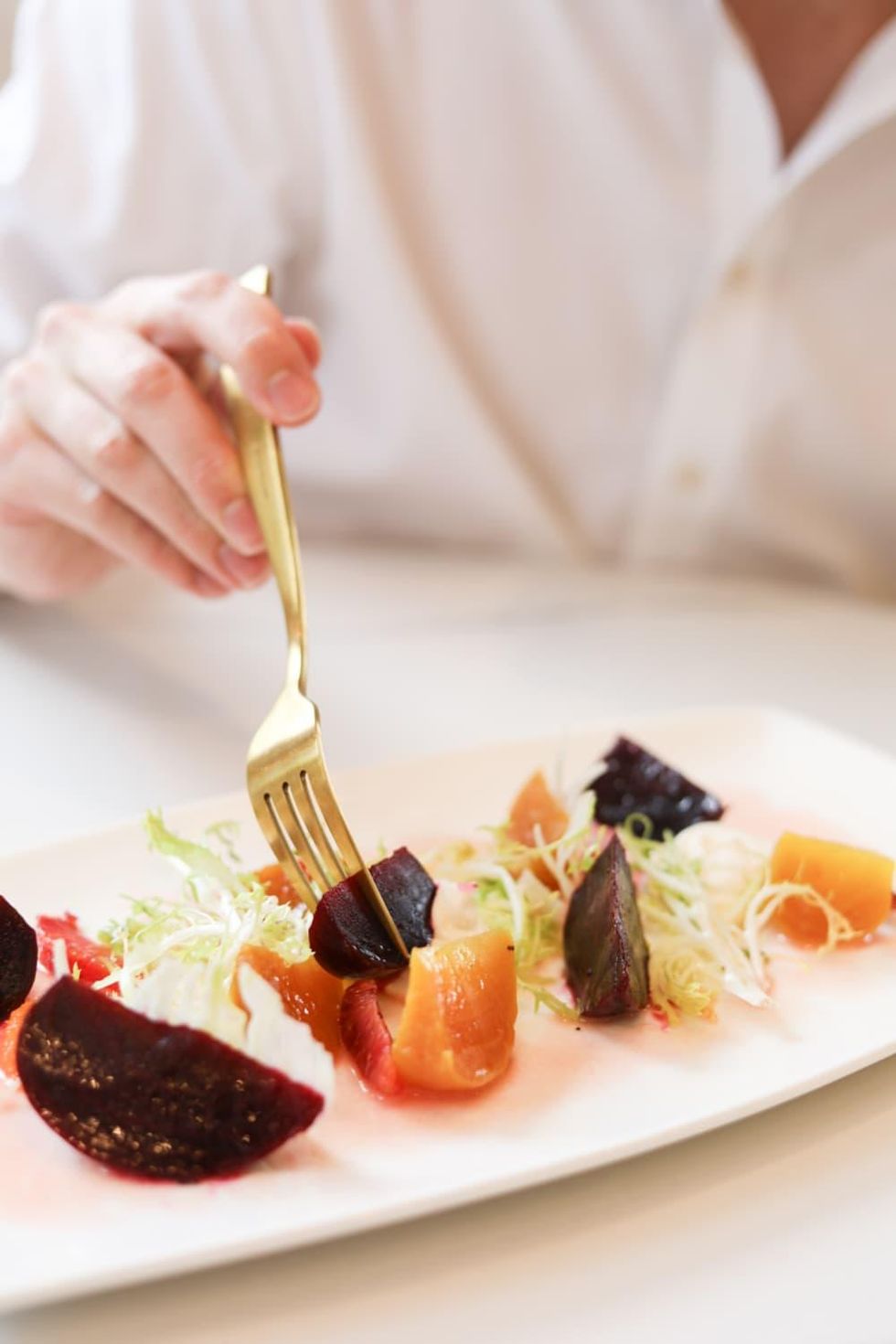 Bisou roasted beets with goat cheese