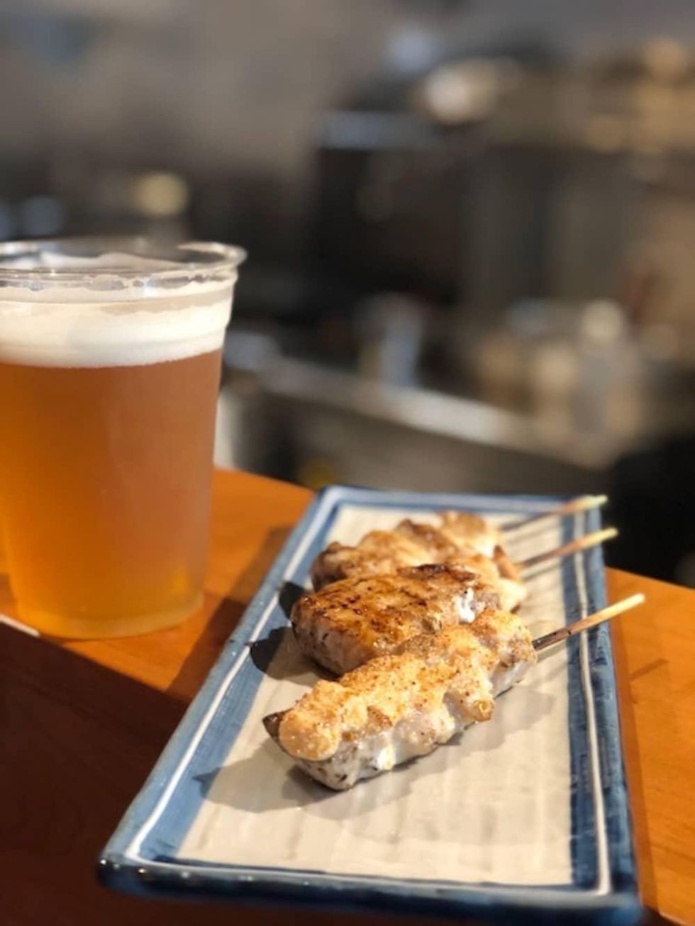 Blackbird Izakaya chicken skewer