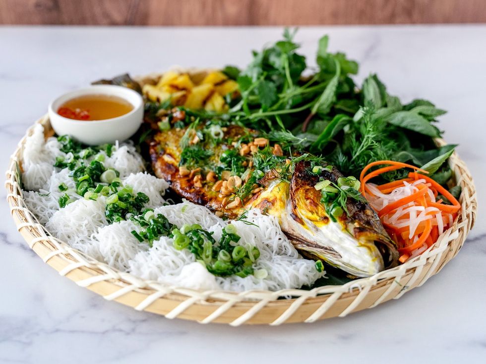 Blind Goat turmeric fish