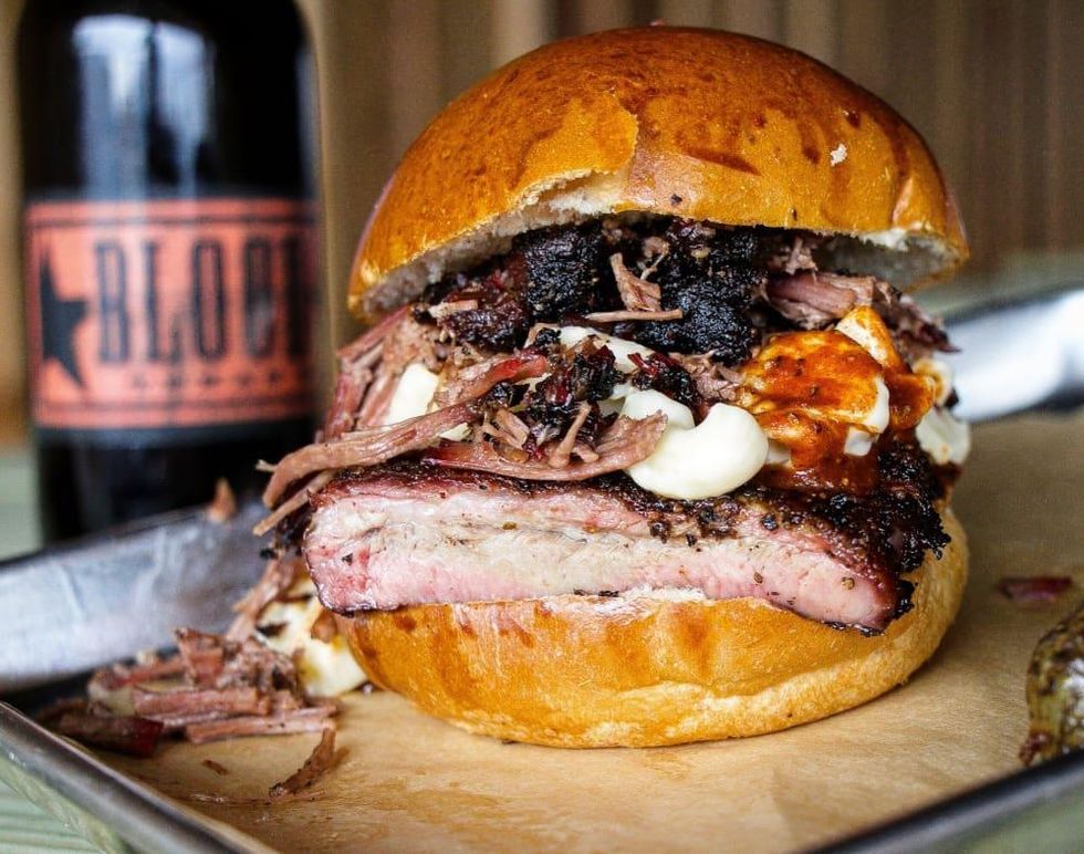 Blood Bros BBQ barbecue sandwich