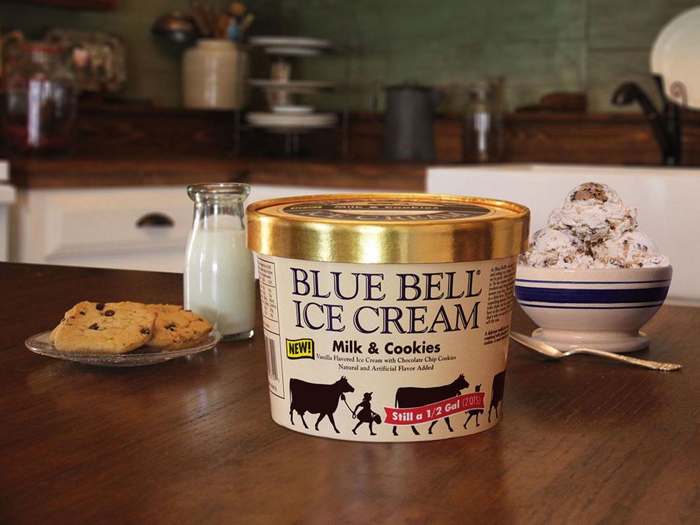 Blue Bell Ice Cream Milk & Cookies